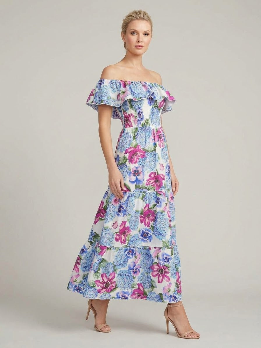 Hydrangea Linen Dress