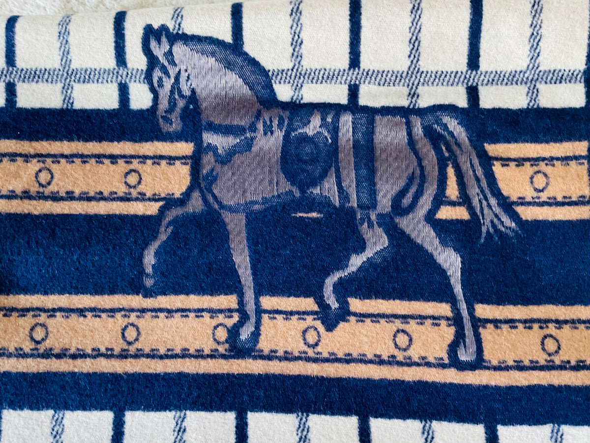 Navy/Camel/Ivory Equestrian Wrap
