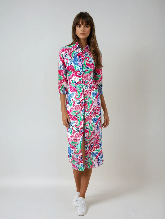 Paisley Rosa Linen Dress