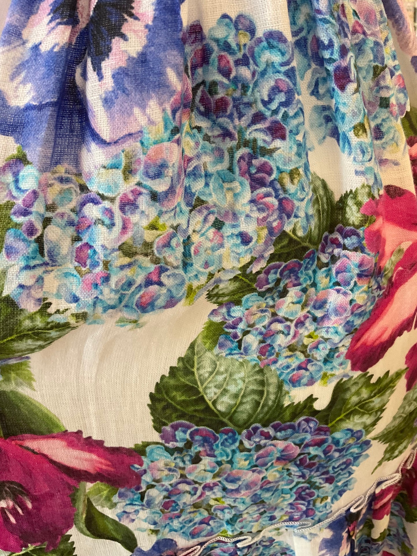 Hydrangea Off The Shoulder Linen Dress
