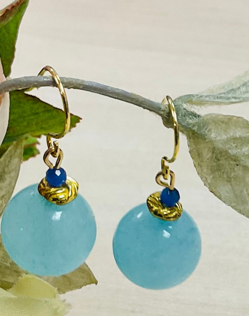 Aquamarine & Tanzanite  Earrings