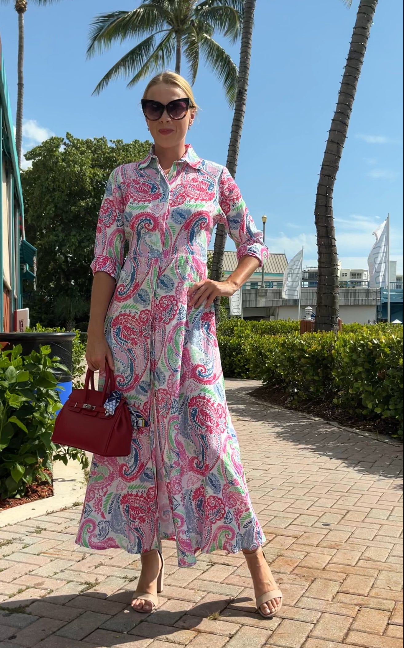 Paisley Rosa Linen Dress