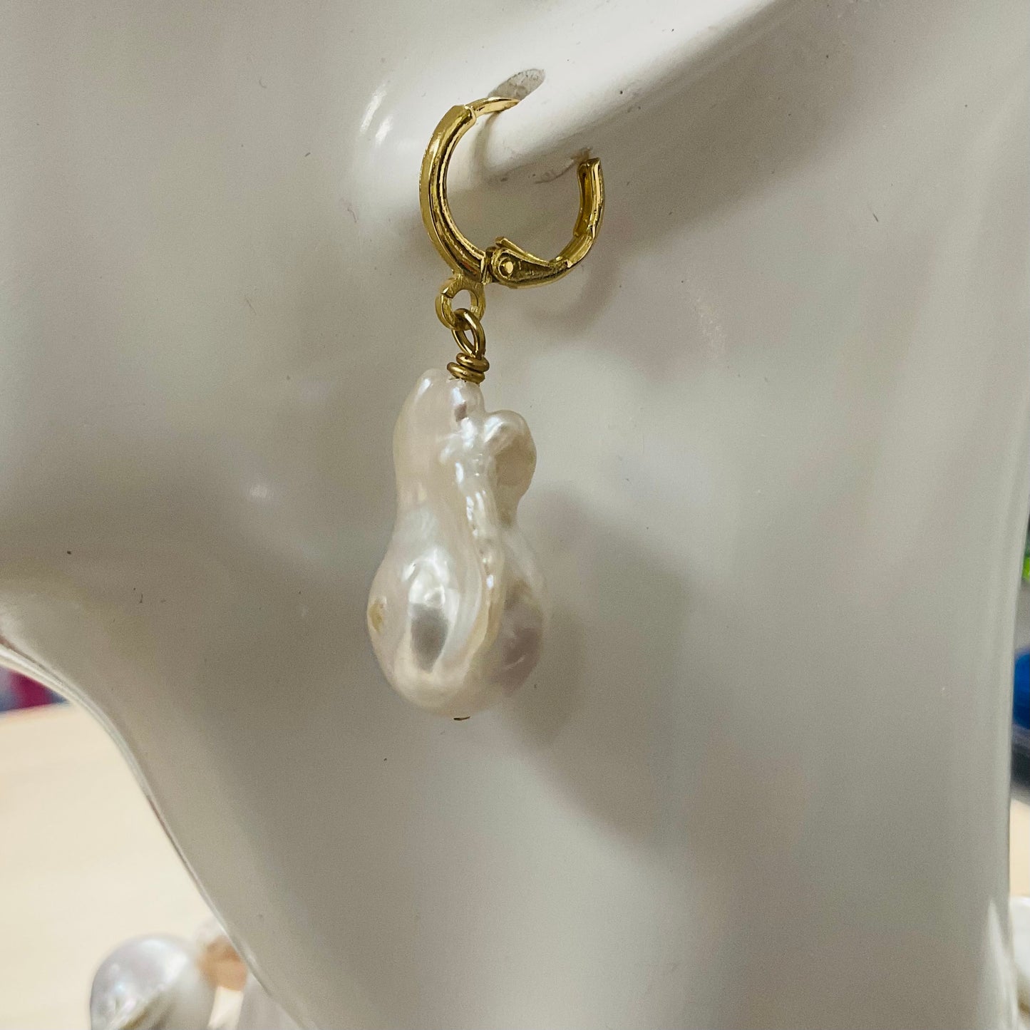 Baroque Pearl Necklace and Earring Set