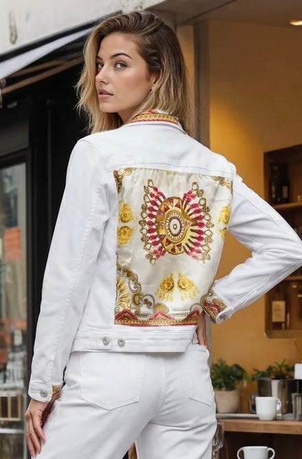 White Italian Denim Jacket