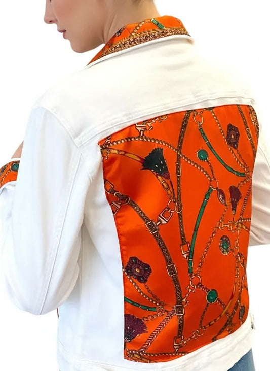 White Italian Denim Jacket