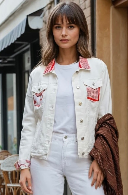 White Italian Denim Jacket