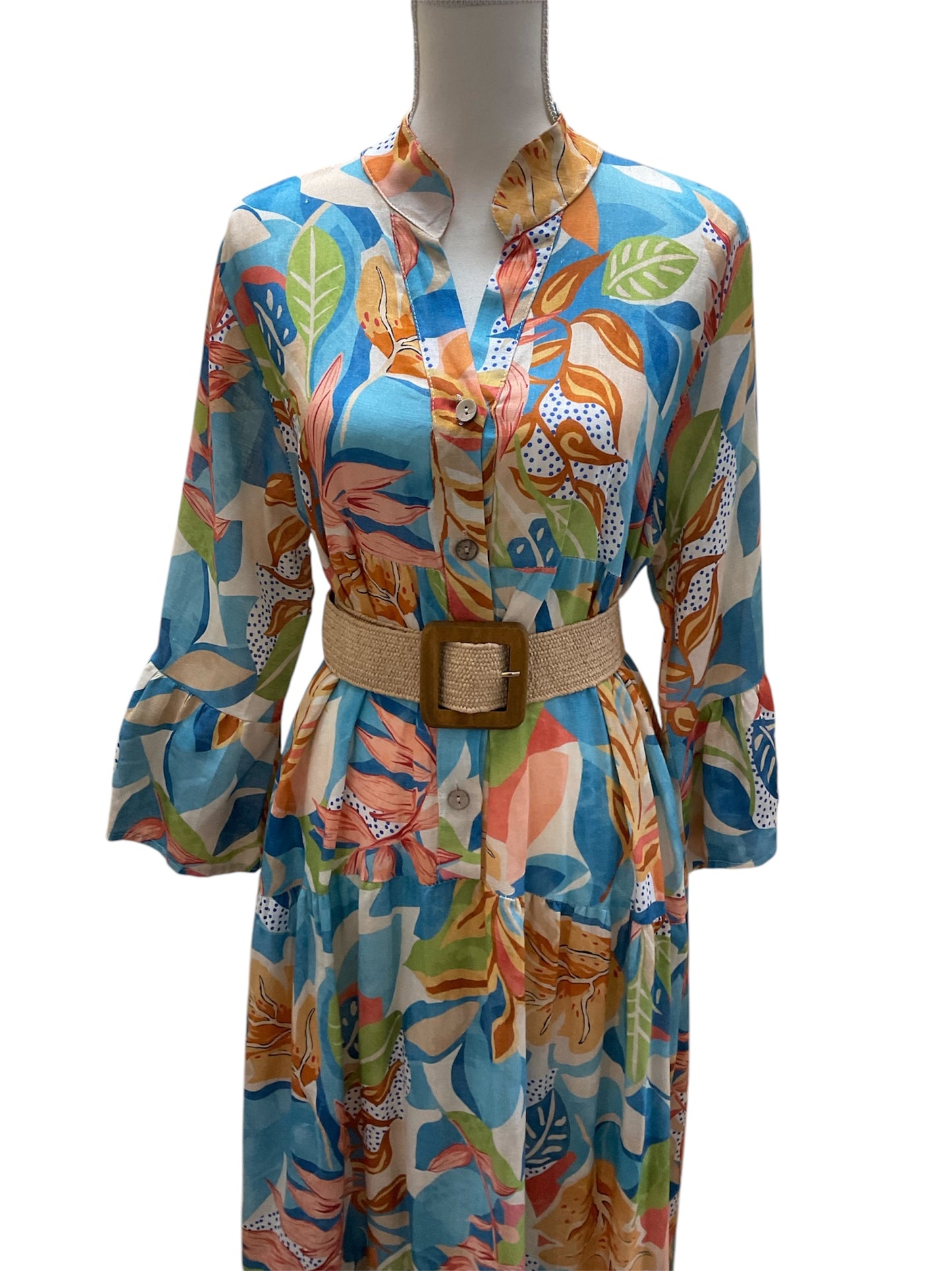 St Agata Blue Maxi Dress
