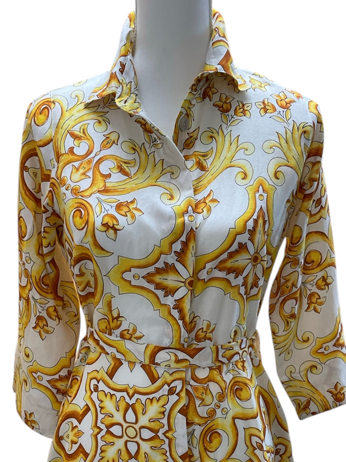 Ortigia Giallo Linen Dress