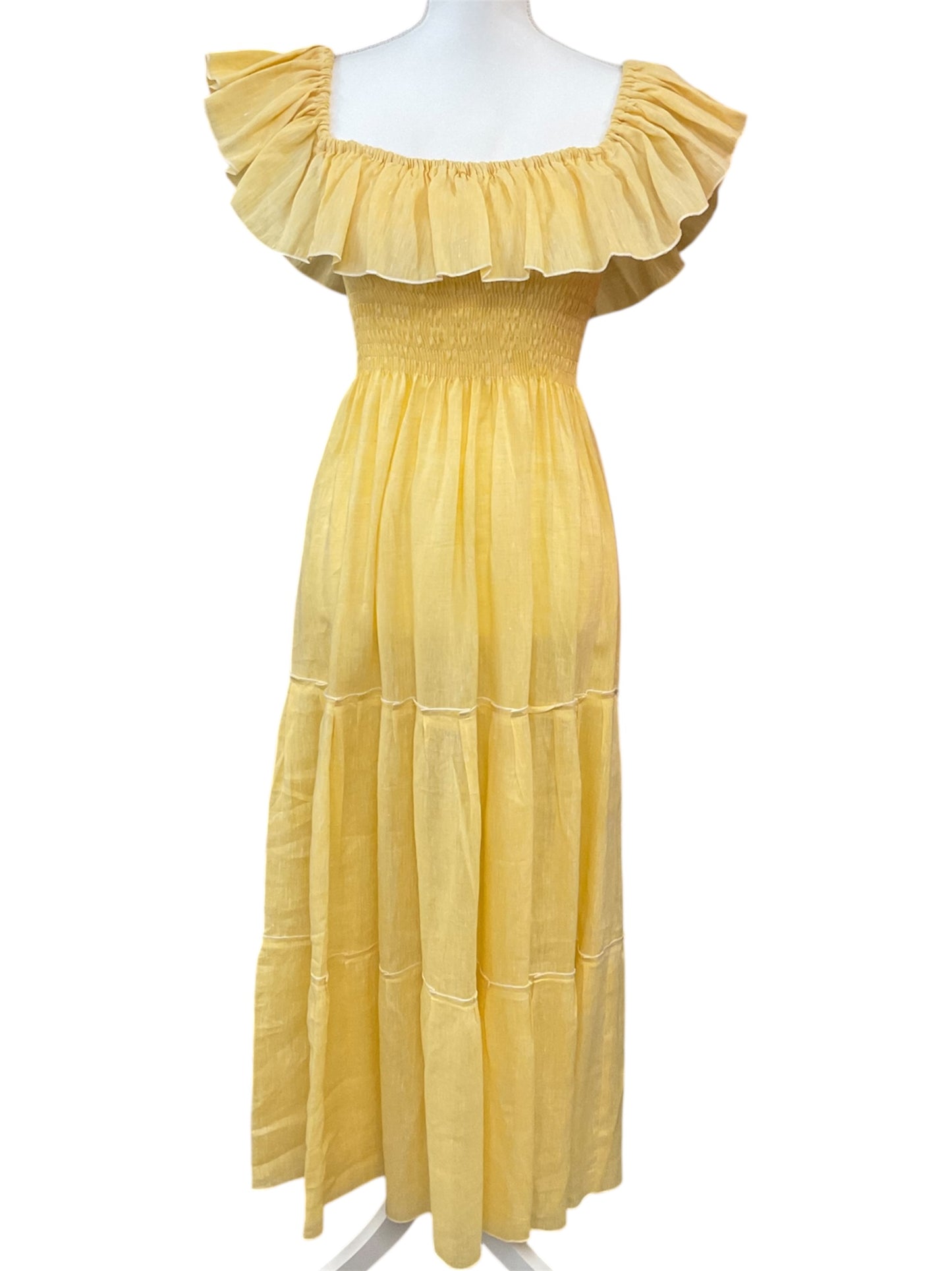 Margot Giallo Linen Dress