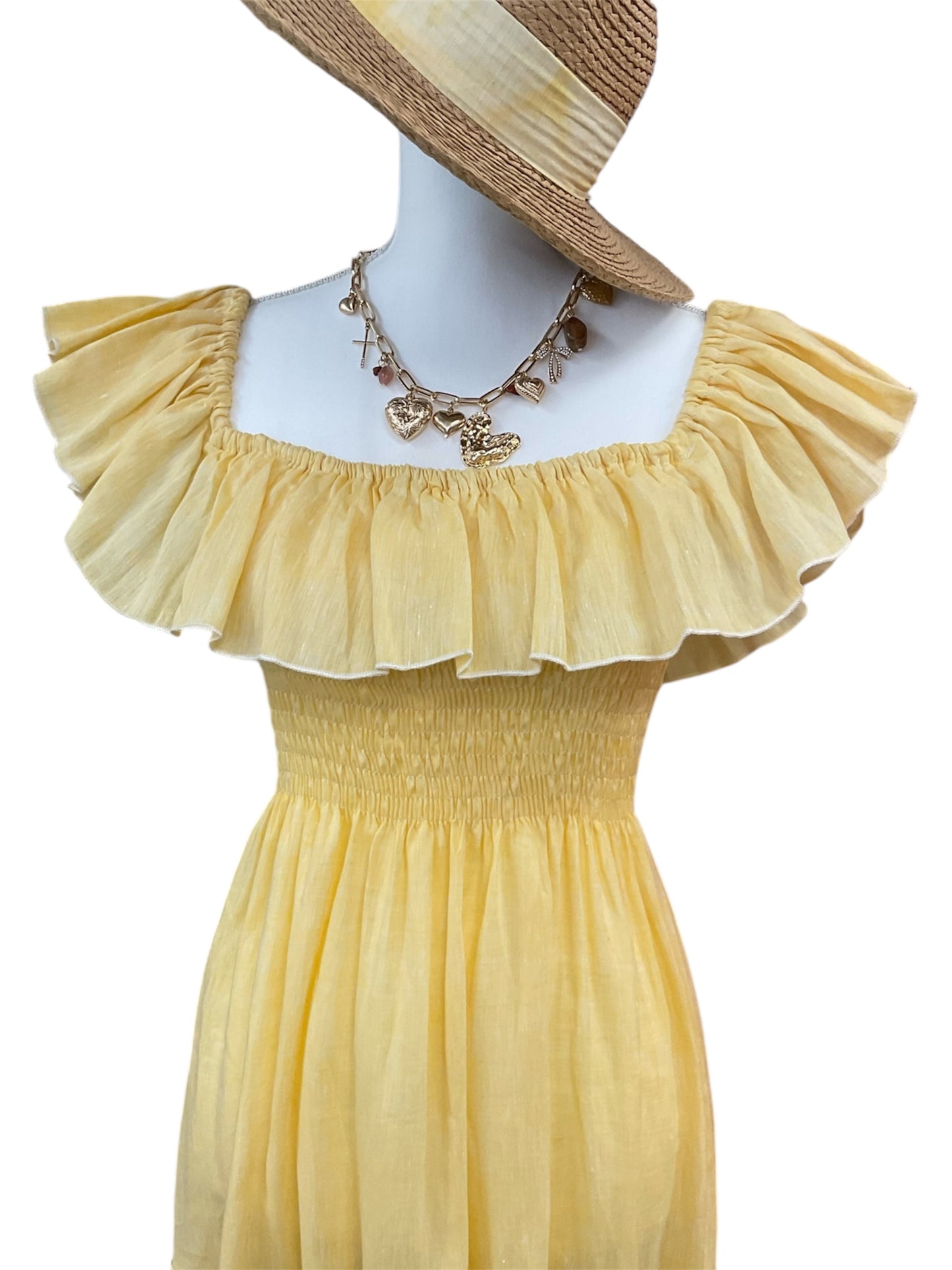Margot Giallo Linen Dress