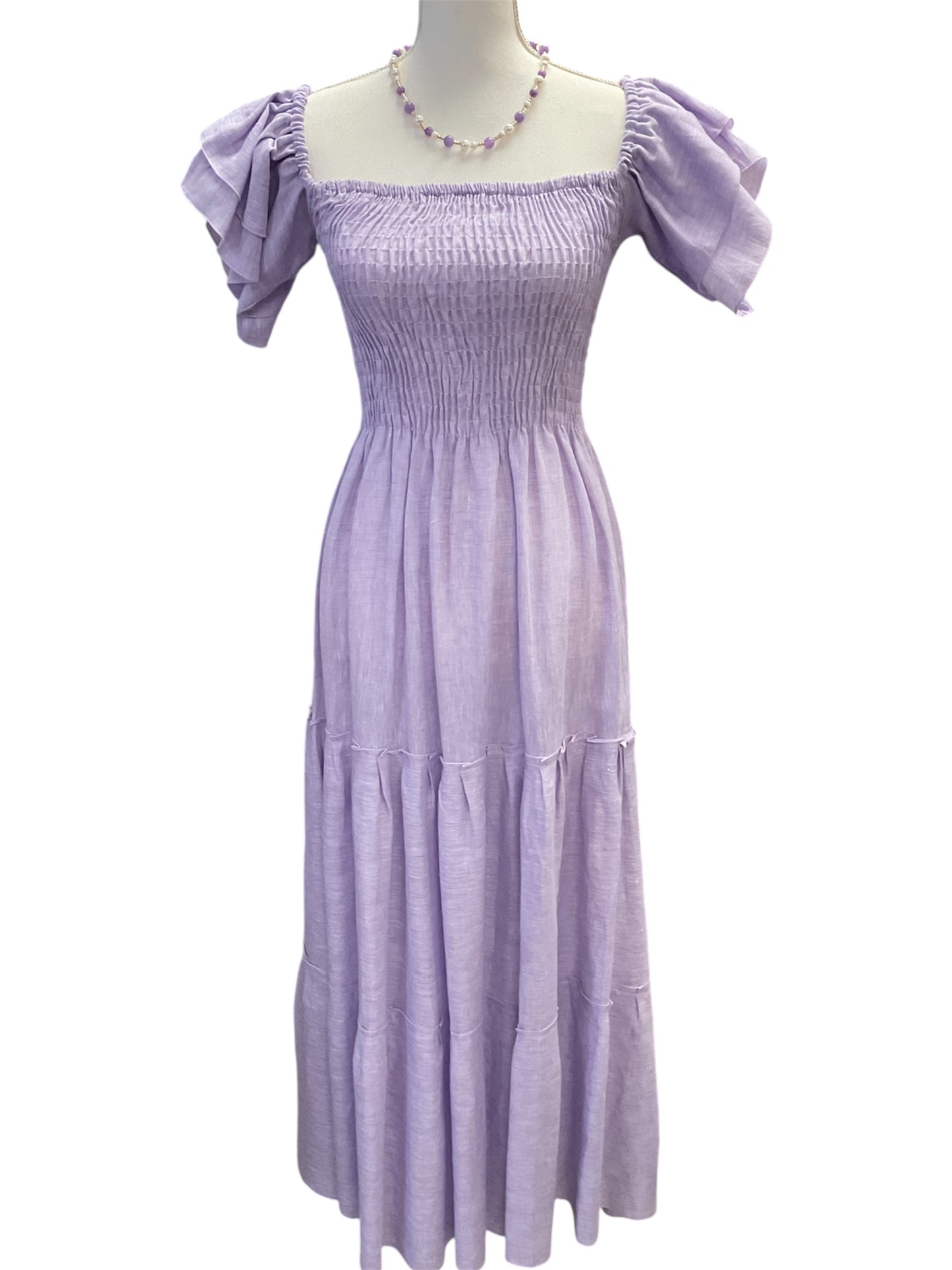 Lilac  Linen Dress