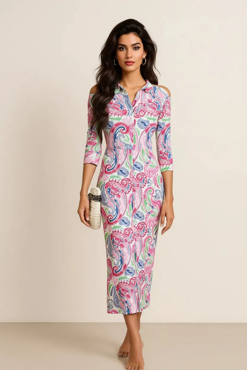 Paisley Rosa Linen Dress