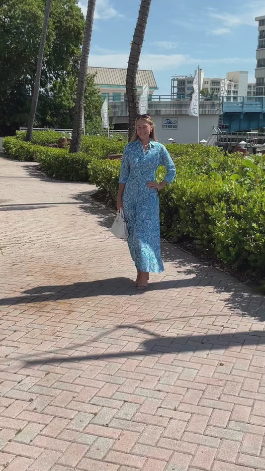Pasley Blu Linen Dress