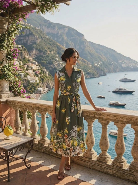 Ravello Citrus Hunter Green Dress