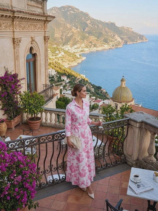 Rose Safari Linen Dress